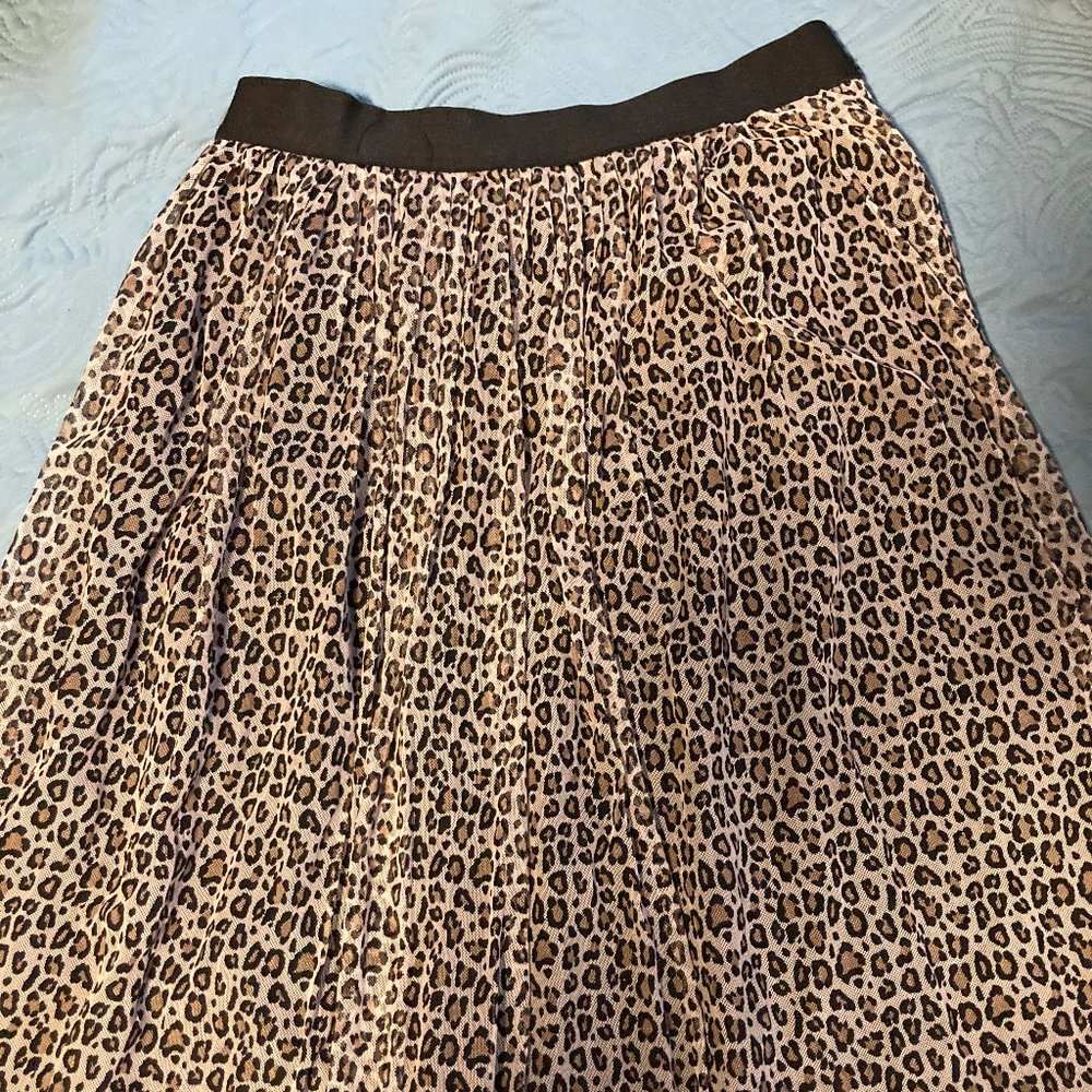 Cheetah Print Midi-Skirt